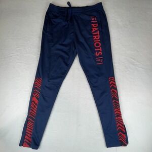 New England Patriots Track Pants Mens Blue Tapered‎ Elastic Waist NFL Football